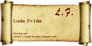 Luda Frida névjegykártya